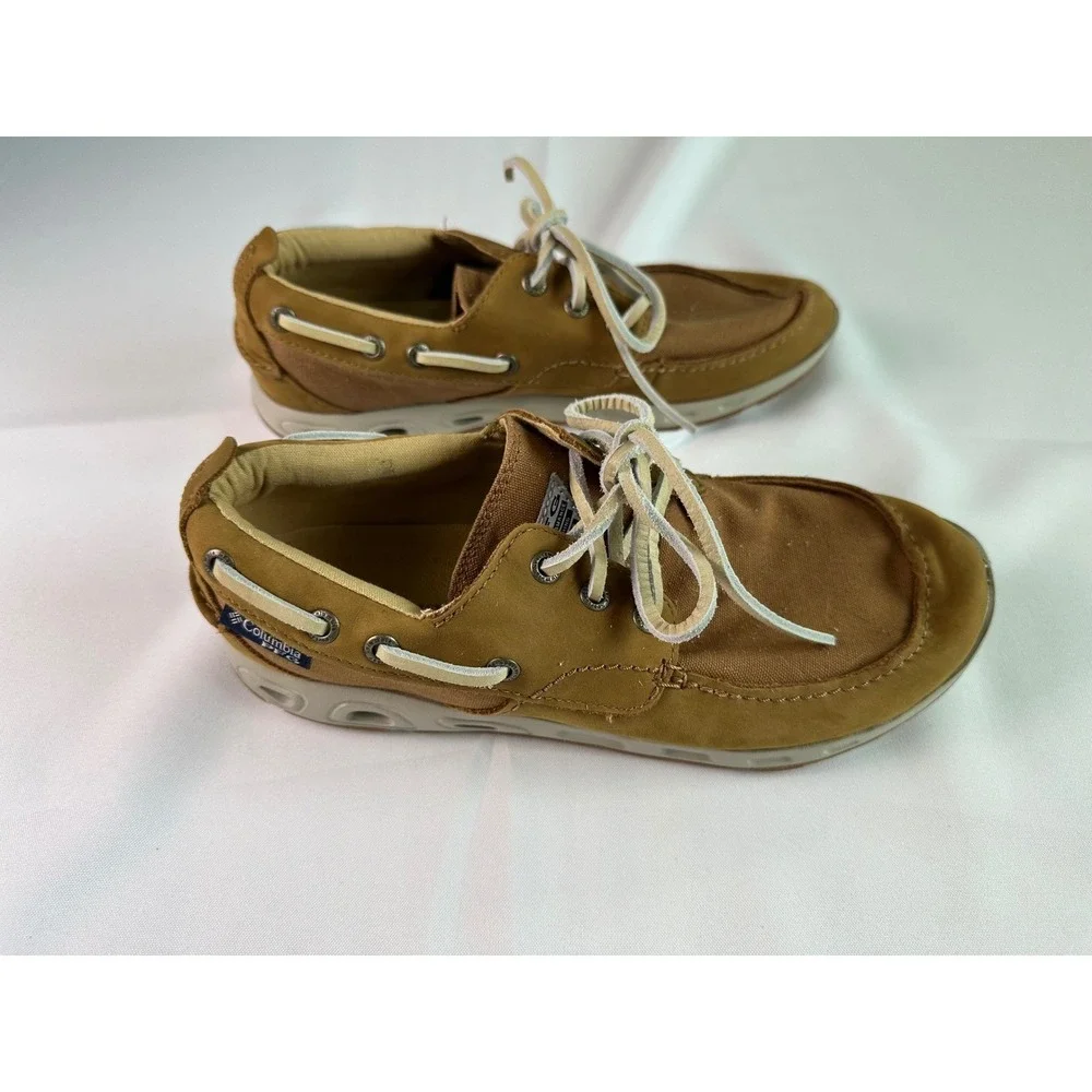 Columbia PFG Brown Boat Shoes Slip On Loafers Fishing Casual Comfort Mens Size 7